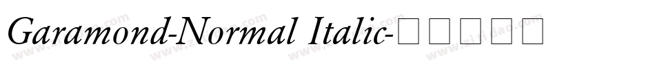 Garamond-Normal Italic字体转换